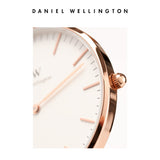 Daniel Wellington Classic Suffolk White Dial Brown Leather Strap Watch For Women - DW00100120