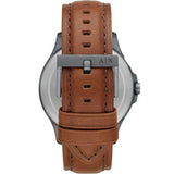 Armani Exchange Nico Quartz Blue Dial Brown Leather Strap Watch For Men - AX2334