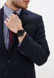 Emporio Armani Renato Black Dial Black Leather Strap Watch for Men - AR11276