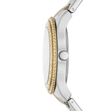 Fossil Stella Sport Multifunction Silver Dial Two Tone Steel Strap Watch for Women - ES5107