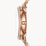 Fossil Tailor Rose Gold Dial Rose Gold Steel Strap Watch for Women - ES4264
