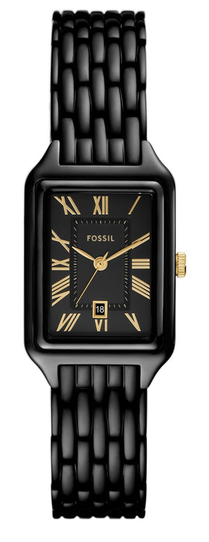 Fossil Raquel Black Dial Black Metal Bracelet Watch for Women - ES5385
