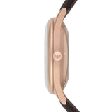 Emporio Armani Meccanico White Dial Brown Leather Strap Watch For Men - AR1920