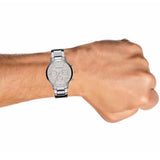 Emporio Armani Renato Chronograph White Dial Silver Steel Strap Watch for Women  - AR2459