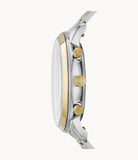 Fossil Neutra Chronograph Blue Dial Two Tone Steel Strap Watch for Men - FS5706