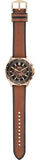 Fossil Garrett Chronograph Brown Dial Brown Leather Strap Watch for Men - FS5867