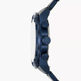 Fossil Bronson Chronograph Blue Dial Blue Steel Strap Watch for Men - FS5916