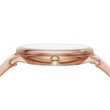 Fossil Jacqueline Three Hand Mother of Pearl Dial Pink Leather Strap Watch for Women - ES4671