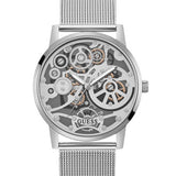 Guess Gadget Silver Dial Silver Mesh Bracelet Watch for Men - GW0538G1