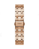 Guess Cosmo Diamonds Silver Dial Rose Gold Steel Strap Watch For Women - GW0033L3