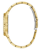 Guess Sparkler Diamonds Black Dial Gold Steel Strap Watch for Women - GW0111L2