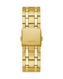 Guess Continental Black Dial Gold Steel Strap Watch for Men - GW0260G2