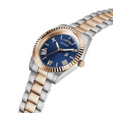 Guess Connoisseur Quartz Blue Dial Two Tone Steel Strap Watch For Men - GW0265G12