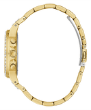 Guess Moonlight Diamonds Gold Dial Gold Steel Strap Watch for Women - GW0320L5