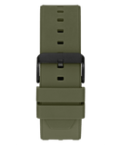 Guess Sport Chronograph Black Dial Green Silicone Strap Watch for Men - W0167G4