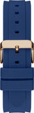 Guess Connoisseur Blue Dial Blue Silicone Strap Watch For Men - GW0335G2