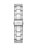 Guess Night Life Clear Silver Dial Silver Steel Strap Watch for Women - GW0470L1