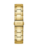 Guess Crystal Clear Analog Gold Dial Gold Steel Strap Watch for Women - GW0470L2