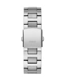 Guess Minimal Black Dial Silver Steel Strap Watch for Men - W0416G1
