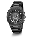 Guess Headliner Multifunction Black Dial Black Steel Strap Watch For Men - GW0572G3