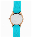 Guess Jet Setter White Dial Turquoise Silicone Strap Watch For Women - W0564L3