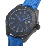 Tag Heuer Aquaracer Calibre 5 Automatic Titanium Black Dial Blue Nylon Strap Watch for Gents - WAY208B.FC6382