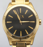Armani Exchange Nico Analog Black Dial Gold Steel Strap Watch For Men - AX2328