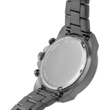 Fossil Forrester Chronograph Black Dial Grey Steel Strap Watch for Men - FS5606