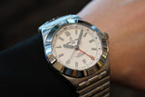 Breitling Chronomat GMT 40 White Dial Silver Steel Strap Watch for Men - A32398101A1A1