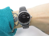 Tissot T Trend Couturier Diamonds Black Dial Black Leather Strap Watch for Women - T035.210.66.051.00
