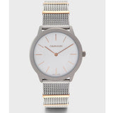 Calvin Klein Minimal Silver Dial Silver Mesh Strap Watch For Men - K3M521Y6