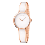 Calvin Klein Seduce White Dial Two Tone Steel Strap Watch for Women - K4E2N616