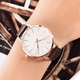Calvin Klein Even Silver Dial Brown Leather Strap Watch for Men - K7B216G6