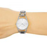 Calvin Klein Dainty Silver Dial Silver Steel Strap Watch for Women - K7L23146