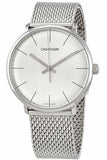 Calvin Klein White Dial Silver Mesh Bracelet Watch for Women - K8M21126