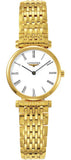 Longines La Grande Classique De Longines White Dial Gold Steel Strap Watch for Women - L4.209.2.11.8