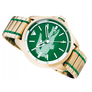 Lacoste Capbreton Green Dial Two Tone Steel Strap Watch for Men- 2010962