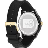 Lacoste 12.12 Black Dial Black Silicon Strap Watch for Men - 2011010