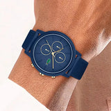 Lacoste 12.12 Blue Dial Blue Silicon Strap Watch for Men - 2011248
