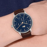Lacoste Club Blue Dial Brown Leather Strap Watch for Men - 2011227
