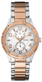 Guess Siren White Dial Two Tone Steel Strap Watch for Women - W0442L4