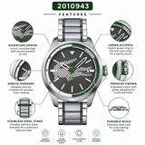 Lacoste Capbreton Gray Dial Two Tone Steel Strap Watch for Men - 2010943