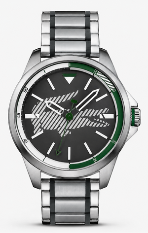 Lacoste Capbreton Gray Dial Two Tone Steel Strap Watch for Men - 2010943