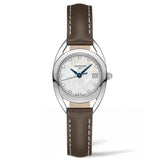 Longines Equestrian Mother of Pearl Dial Brown Leather Strap Watch for Women - L6.136.4.87.2