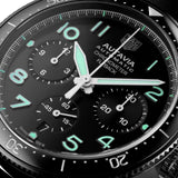 Tag Heuer Autavia Chronometer Flyback Chronograph Black Dial Black Leather Strap Watch for Men - CBE511C.FC8280