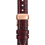 Mido Baroncelli III Automatic Silver Dial Brown Leather Strap Watch For Women - M7600.2.21.8