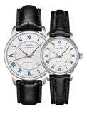 Mido Baroncelli III Automatic Silver Dial Black Leather Strap Watch For Women - M7600.4.21.4