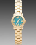 Marc Jacobs Amy Dinky Blue Dial Gold Steel Strap Watch for Women - MBM3229
