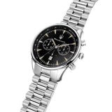 Maserati Tradizione Chronograph Black Dial Silver Steel Strap Watch for Men - R8873646004
