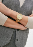 Michael Kors Ritz Pave Crystals Gold Dial Gold Steel Strap Watch for Women - MK6862
